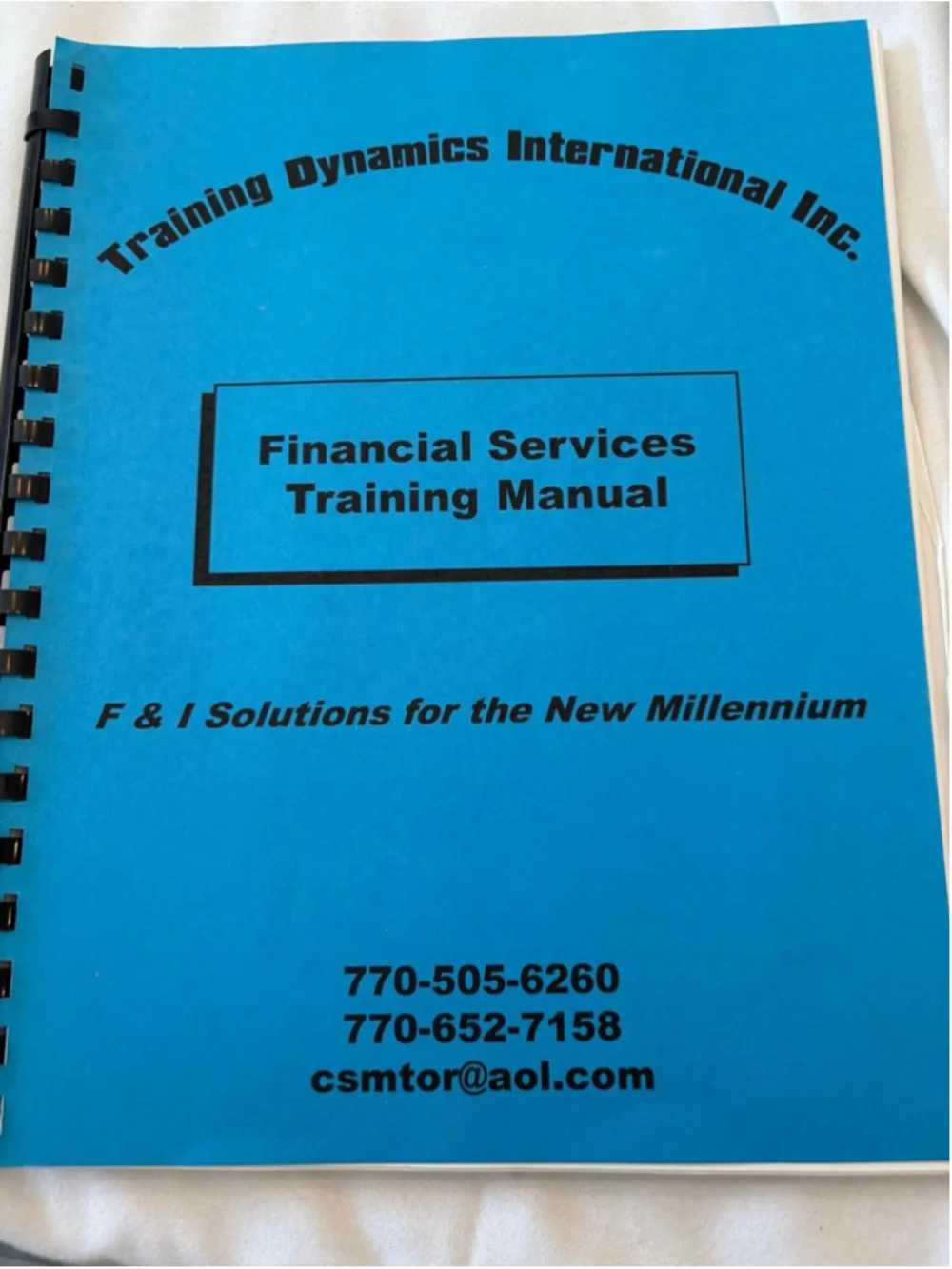 ZieglerSuperSystems F&I Training Manuals Set, #E54